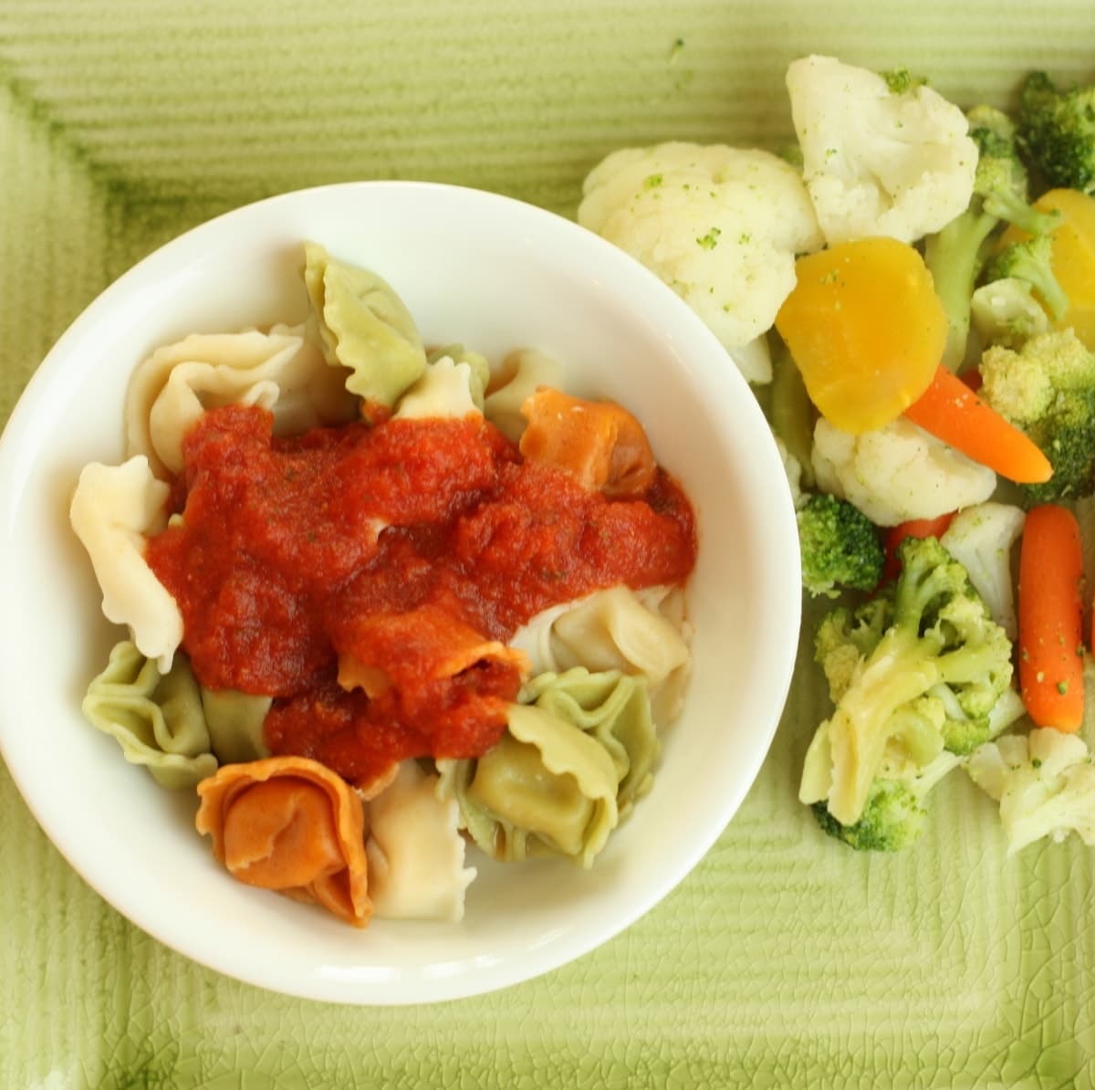 Tortellini with Marinara and Normandy Vegetables Super Healthy Kids